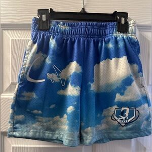 Baseball Lifestyle 101 Boys Blue Cloud Print Athletic Shorts Size Youth Small